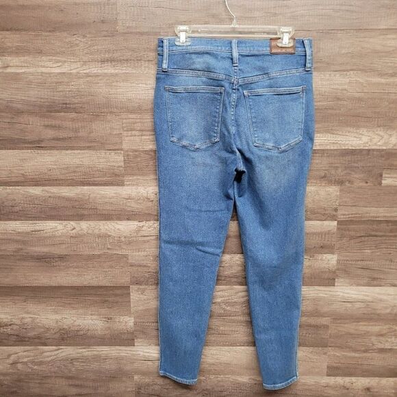 Madewell 10" Size 30 TALL High-Rise Skinny Crop Jeans Womens Blue Sheffield Wash - Picture 3 of 16